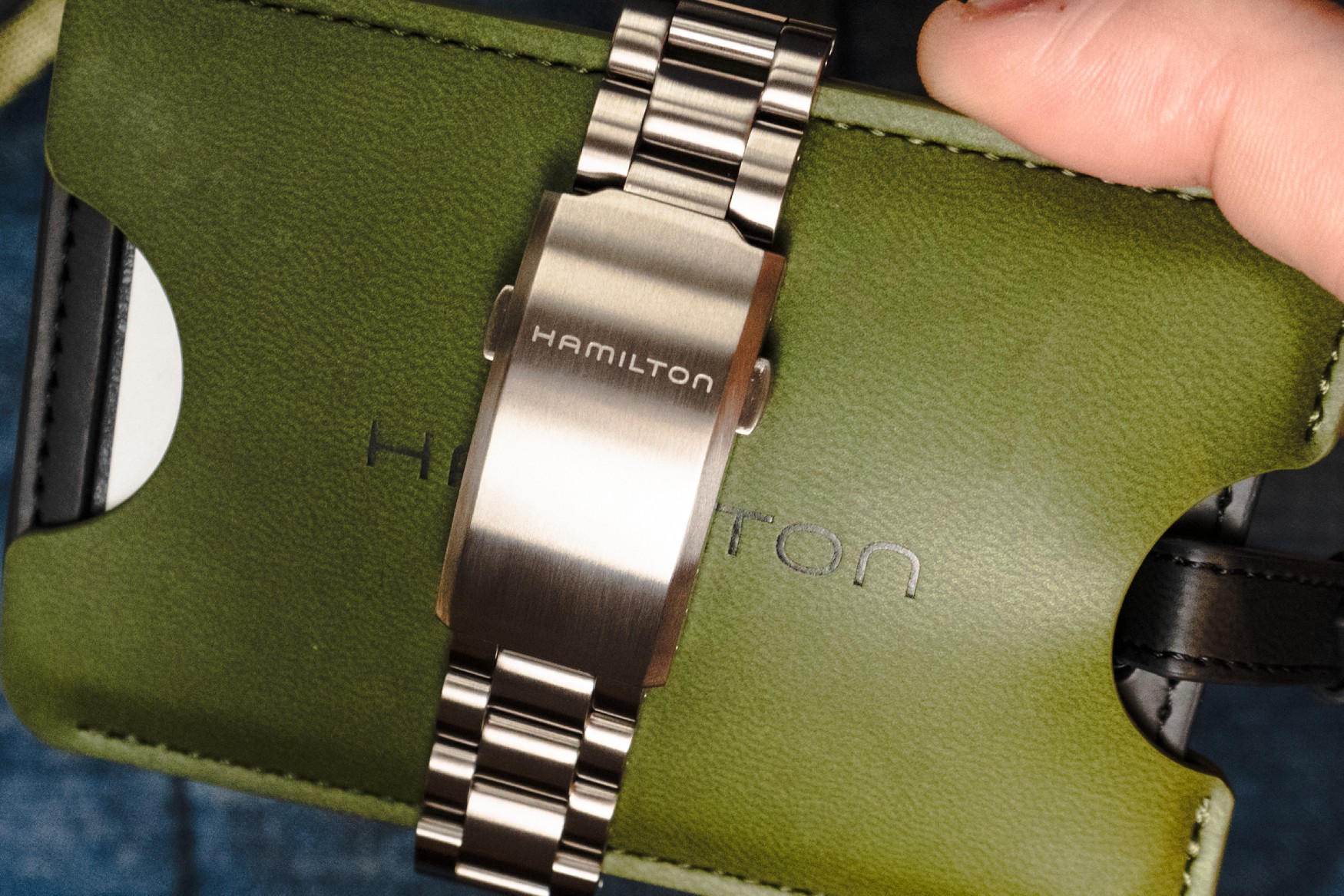 hamilton khaki field titanium engineered garments bracelet