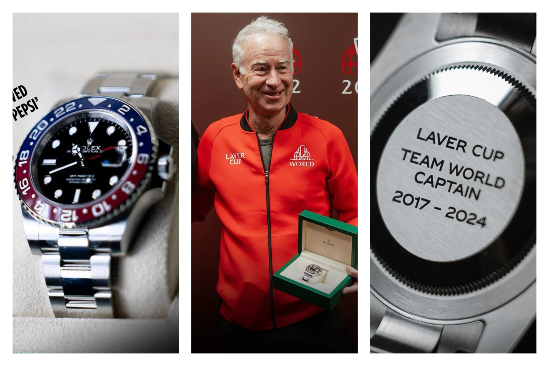 McEnroe Laver Cup Rolex gift