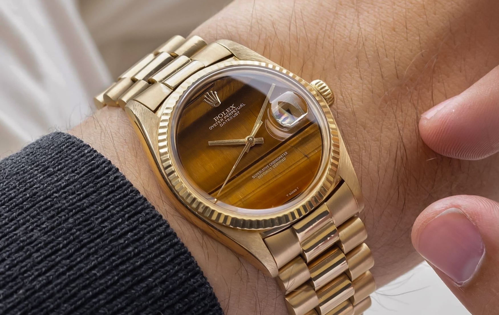 rolex datejust 1601 tigers eye