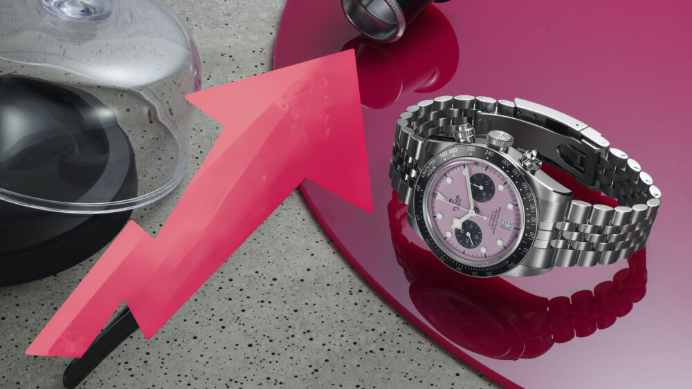 How high is the Tudor Black Bay Chrono Pink secondary market premium?